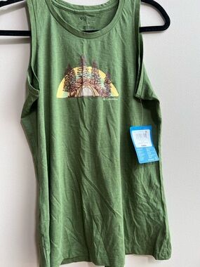 Columbia Olive Green Outdoor Graphic Tank
